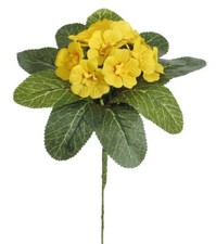 Primel-Busch 20cm gelb künstliche Primeln Primel Kunstpflanzen Kunstblumen