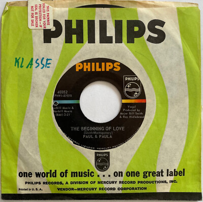 PAUL & PAULA - ALL I WANT IS YOU / THE BEGINNING OF LOVE - original US PHILIPS