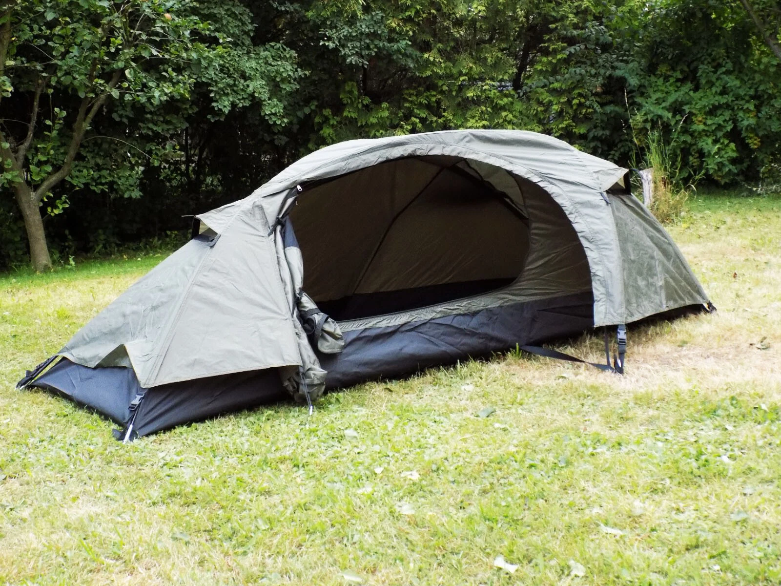One Man Outdoor Hiking Camping Buschraft TENT ′RECOM′ - Olive Green, Factory New
