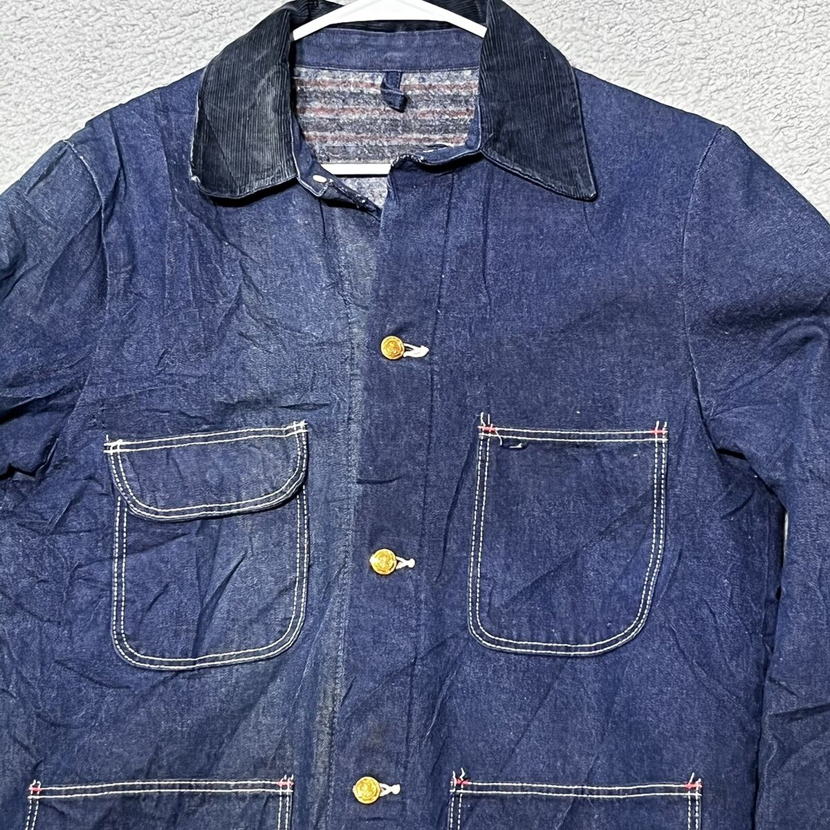 Wrangler Casey Jones NOS 10 Oz Sanforized Denim Jacket Mens Wrangler Casey Jones NOS 10 Oz Sanforized Denim Jacket Mens