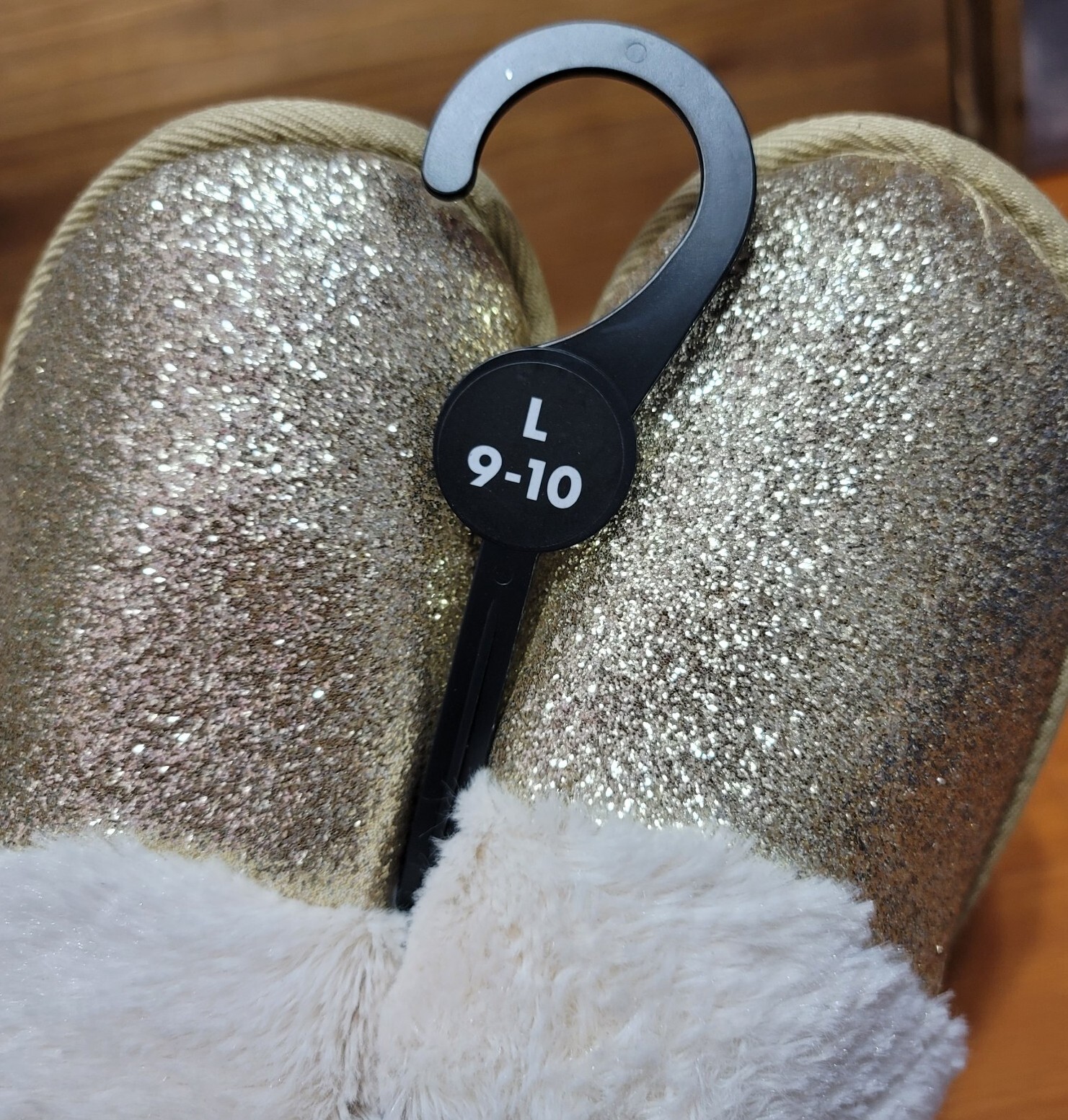 PANTOFOLA D’ORO Pantofole accoglienti donna glitter oro memory foam taglia 9 10