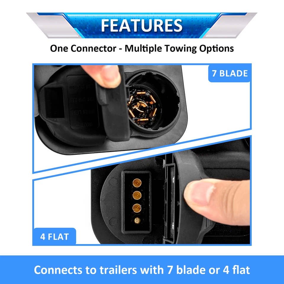 7/4 Way Trailer Connector For 99-25 F250 F350 Super Duty w/factory 7-Way - Image 3 of 4