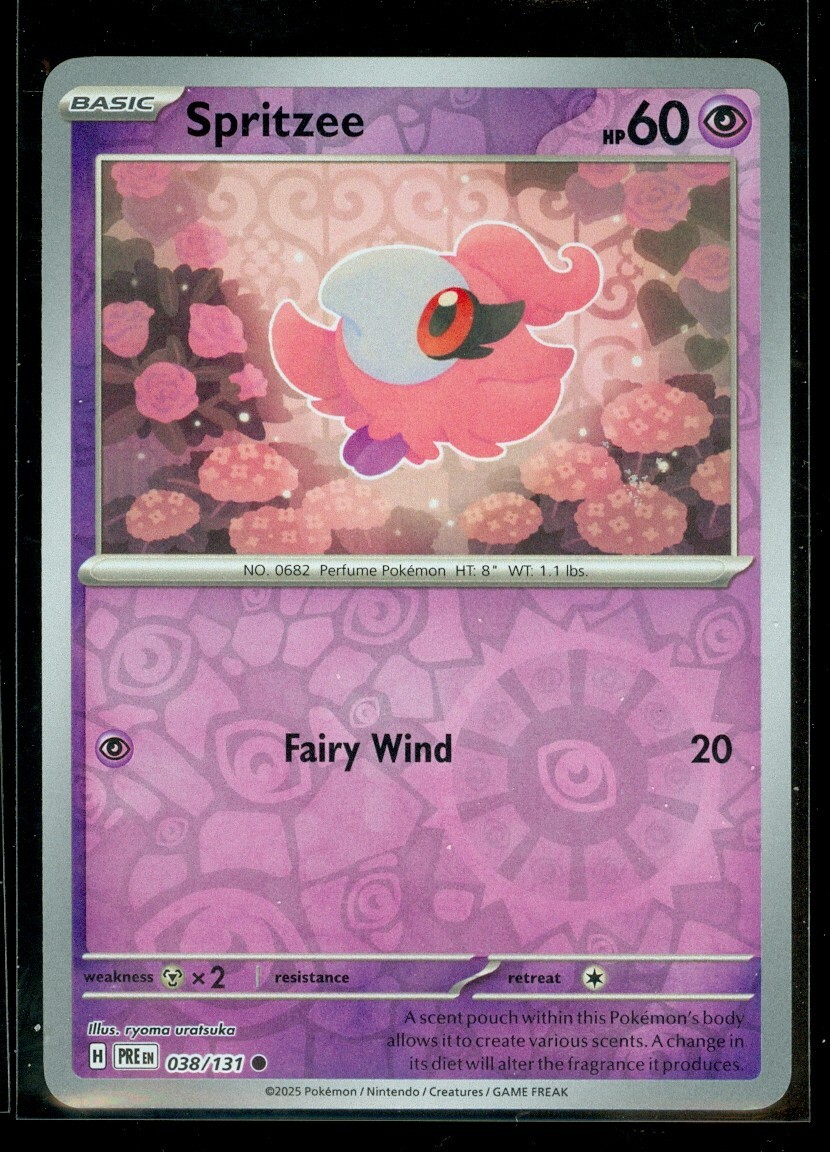Pokemon SPRITZEE 038/131 Prismatic Evolutions Rev Holo - MINT | eBay