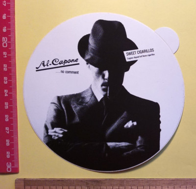 Alter Aufkleber Sticker Werbung Al Capone Zigarillos Tabak Zigaretten