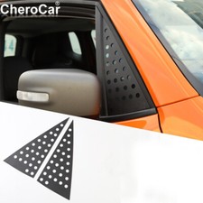 Black Front Triangular Window Glass Cover Trim For Jeep Renegade 16 Accessories