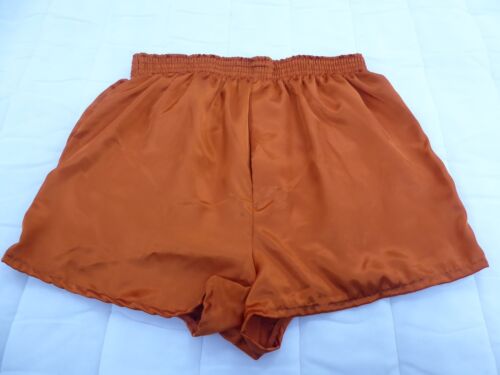 Burnt Orange Satin Boxer Shorts  in X / Large  with  Free Postage  - Afbeelding 1 van 3