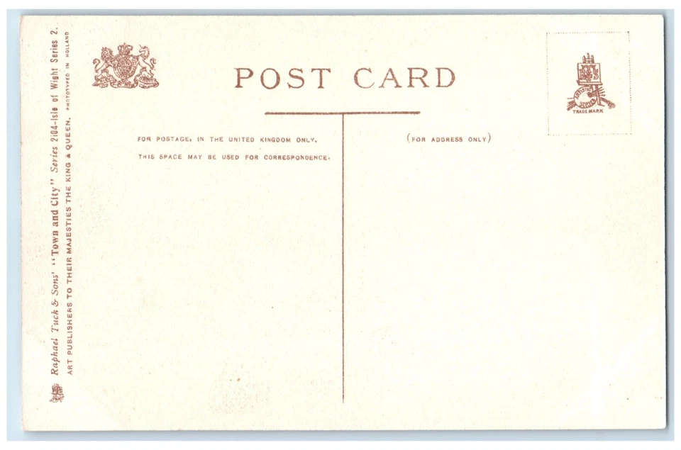 C1910 Isla de Wight Alum Bay mostrando acantilados de arena de colores Tuck arte postal Foto 2 de 2