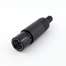 1pcs 3 Pin Mini DIN Mini-DIN Female Jack Connector Adapter With Plastic Handle
