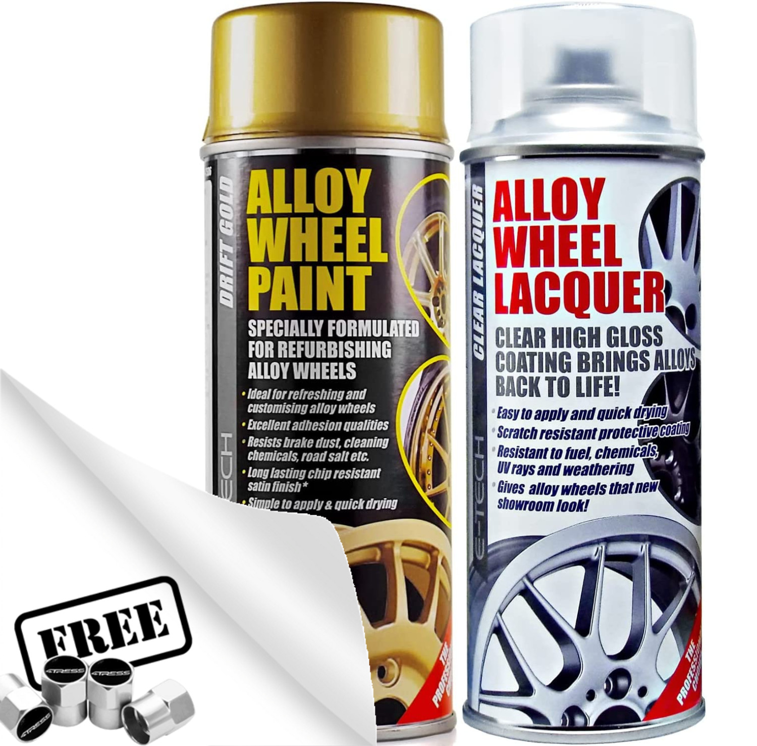 E-Tech Professional GOLD Alloy Wheel Spray Paint & Lacquer Refurbishment+CP