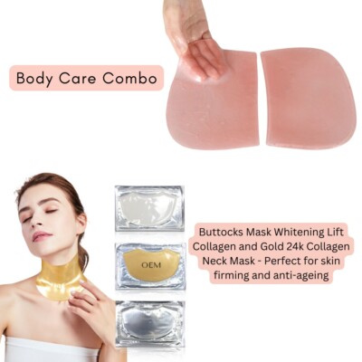 Gold 24k collagen neck mask & Buttocks Mask Whitening Collagen Pack(Bulk 3 Sets)