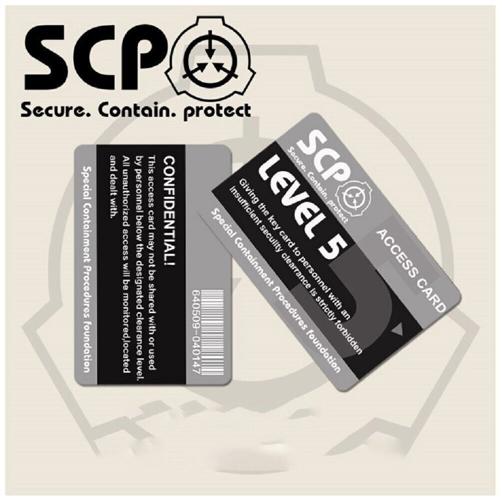 Scp Foundation 10pcs Keycard Sticker Pass Plastic Card Cosplay Games Gift