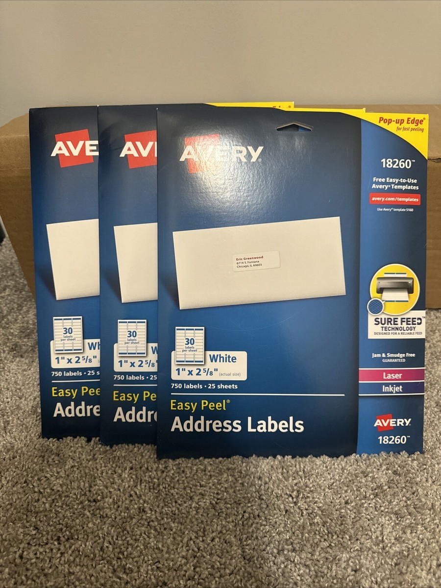 Avery 5160 Christmas Mailing Labels Mailing Labels 1 Pck NEW Avery