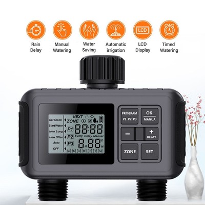 Programmierbare Sprinkler Timer 2 Auslass Digital Garten Bew?sserungsuhr