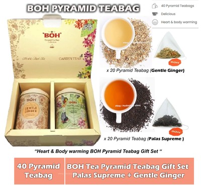 Tea BOH Palas Supreme + Ginger Gentle 40 Pyramid Bags Malaysia Famous No.1
