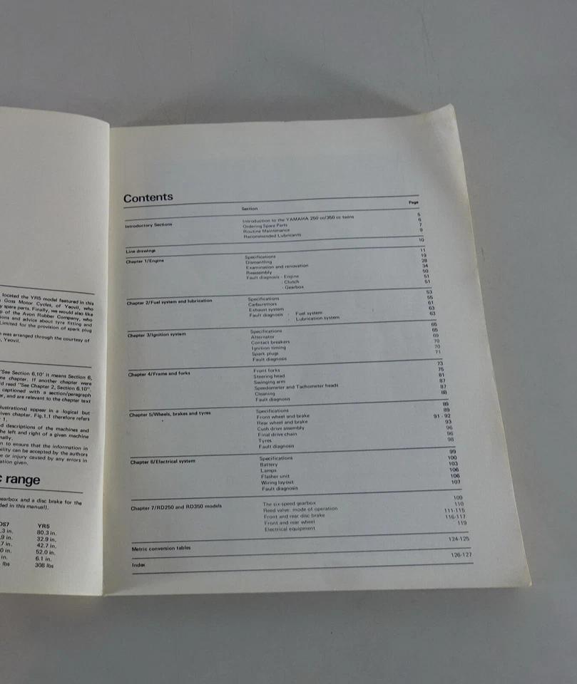 Haynes Manual de Reparación Yamaha 250/350 Gemelos De inglés - Imagen 2 de 3