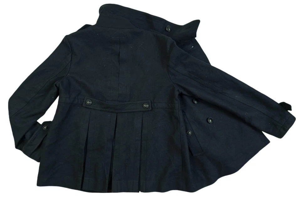 *LO ÚLTIMO Chaqueta Mujer BURBERRY BRIT SPORTS DOBLE BRESTED FORRADA LANA AZUL MARINO 10UK 6US M Foto 4 de 4