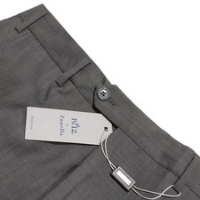 Zanella NWT Dress Pants Size 34 US Pn12 In Solid Light Gray Birdseye 100 Wool