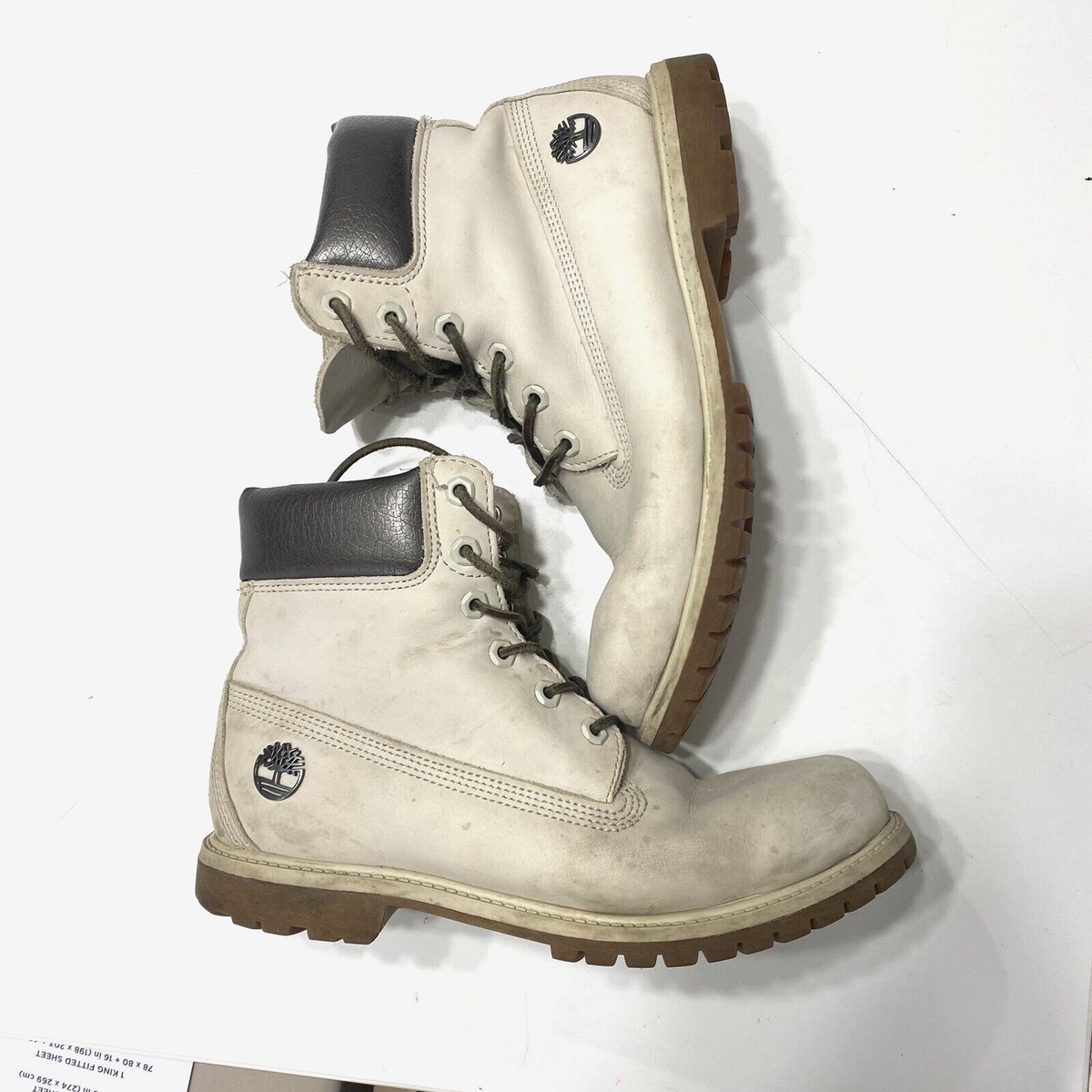 size 10 cream color timberlands Men main image 2