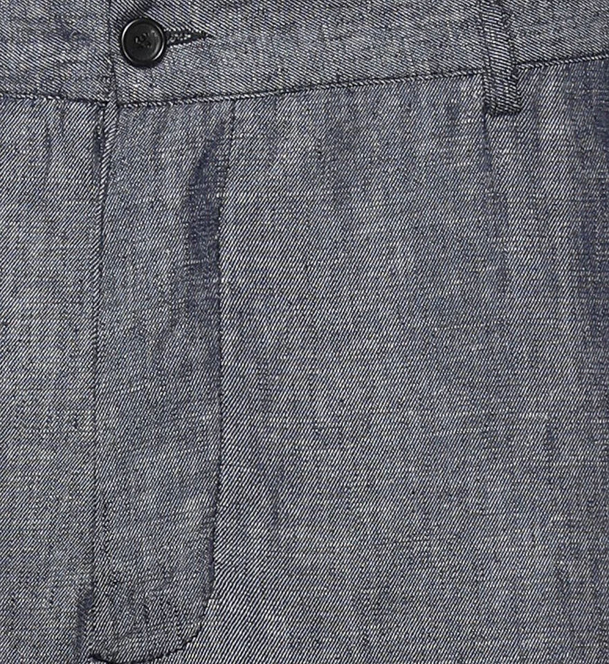 Pantalones informales Daniele Alessandrini azul gris para hombre mezcla de lino talla US 38 EU 54 Foto 3 de 4