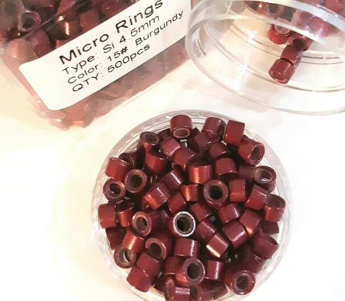 4.5mm Silicone Micro Rings Beads-Crimp Beads-I Tip Hair Extension Micro Beads - Picture 8 of 17