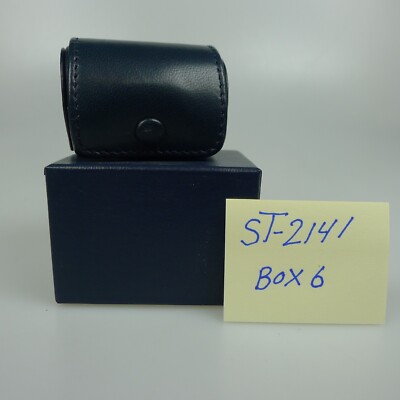 Van Cleef & Arpels Blue Leather Fine Jewelry Ring Box with Outer Box. Swiss Made
