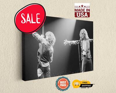 Led Zeppelin Canvas Print Concert Art Jimmy Page Robert Plant Decor Print