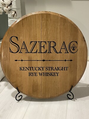 Authentic CNC Carved Buffalo Trace Sazerac Distillery Bourbon Barrel Head