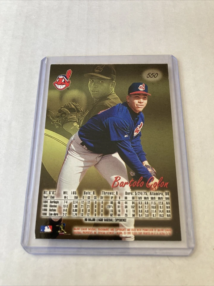 1997 Fleer Ultra #550- BARTOLO COLON Rookie RC Card. - Image 2 of 2