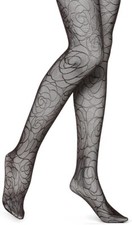 Hue Women's Full Bloom Sheer Tights S/M  5'3"-6' wt:120-170lbs Shitake Brown