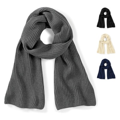 Beechfield Schal Strickschal gerippter Strick Metro Knitted Scarf