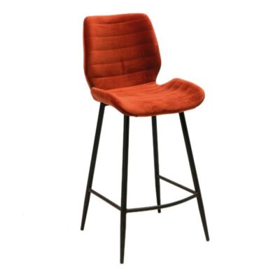 Step 2V, Hocker, Gestell schwarz, Bezug kupfer