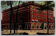 La Crosse Wisconsin~Stoddard Hotel & Street Corner~1916 Postcard