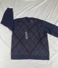 NWT Izod Mens Blue Acrylic Sweater Size L