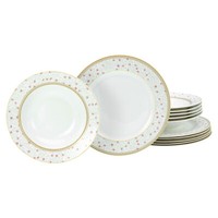 Creatable Emilia 17528 Tafelservice 12-Teilig Geschirrset Kombiservice Porzellan