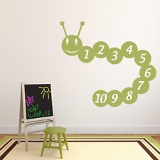Number Caterpillar Counting Math Wall Sticker WS-34465