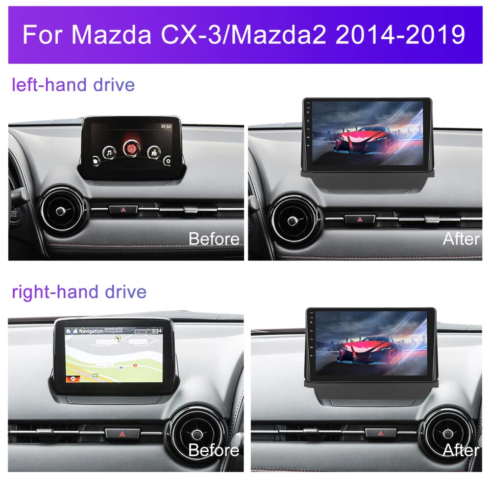 Radio estéreo para automóvil 32 GB Android 13.0 GPS navegación WIFI para Mazda CX-3 Mazda2 2014-2019 Foto 2 de 4