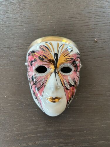 Venedig Italien venezianische Karnevalsmaske Dekoration Maske Wand Keramik 10x8 - Bild 1 von 4