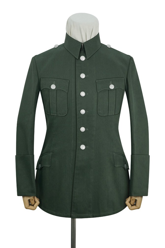 ドイツ軍　tunic WW2 German Heer M28 Officer Summer HBT Service Tunic Jacket
