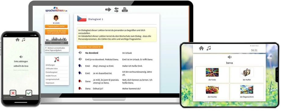Tschechisch lernen Komplettpaket Sprachkurs Onlinekurs Sprachenlernen24 NEU - Bild 2 von 3