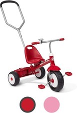 Radio Flyer Deluxe Steer & Stroll Kids Tricycle Toddler Trike for Age 2-5 Red UK