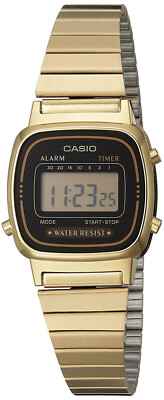 Casio Standard Gold Tone Black Dial Women\'s Watch LA670WGA-1 Casio Vintage Watch 24.6mm in Gold-Tone - LA670WGA-1 main image 3