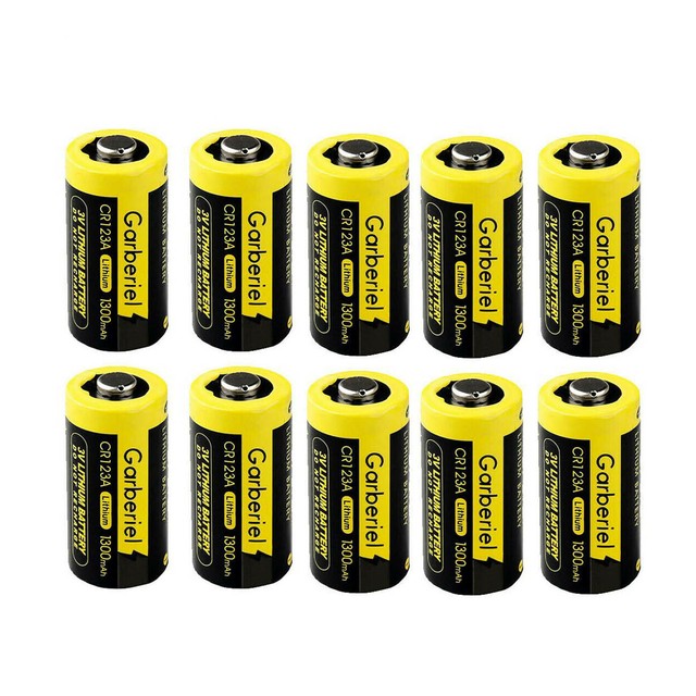 10 x CR123 Garberiel 3V Lithium Batteries (CR123A, DL123, 123, EL123