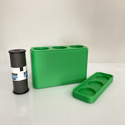 120mm Film holder / storage container - 3D Printed Green Film Not included.