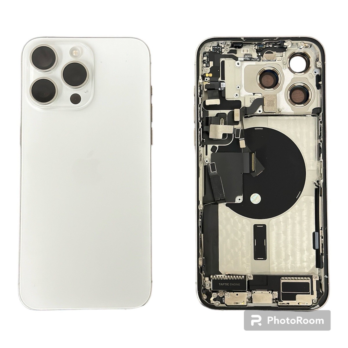 iPhone 15 Pro Max White Titanium Back Frame Housing OEM