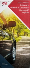 New AAA DELAWARE WASHINGTON DC MARYLAND VIRGINIA STATE ROAD MAP   LATEST 2024