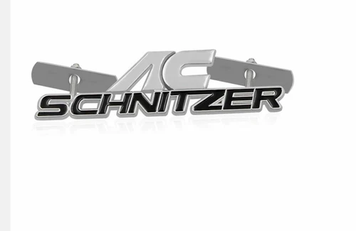 3D Metal AC Schnitzer Black Radiator Grill Car Sticker Front Grill Badge