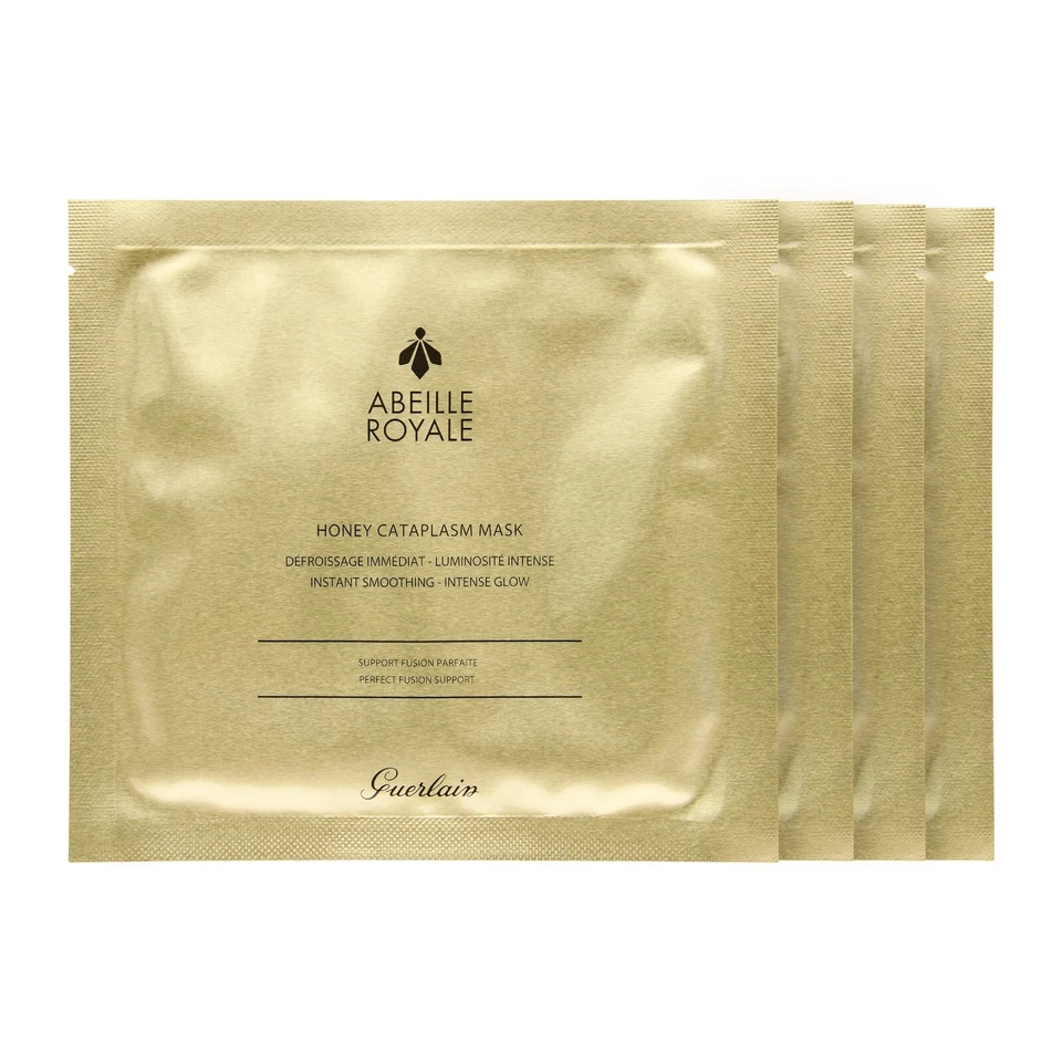 4 PCS Guerlain Abeille Royale HONEY CATAPLASM MASK Smoothing+Moisturizing Burst - Image 3 of 3