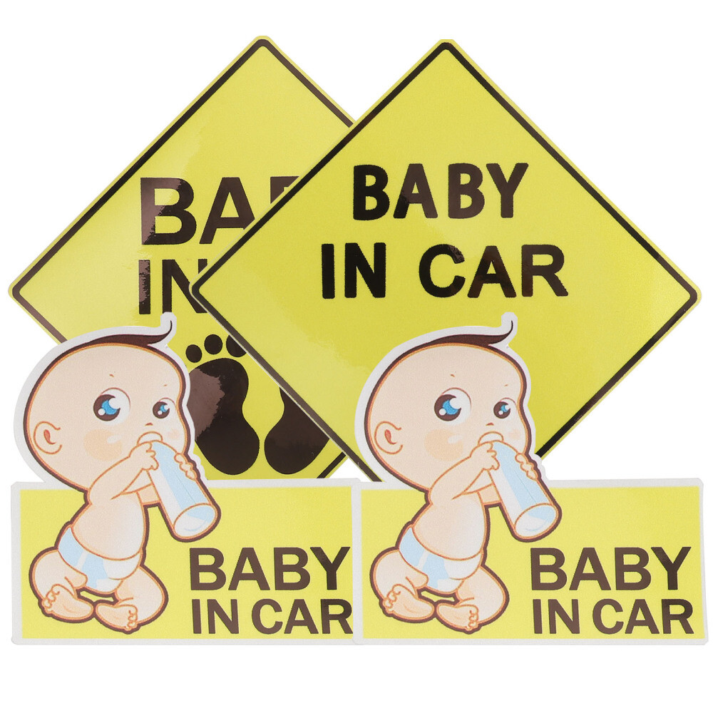 4 Sheets Baby in Car Sign Sticker Label Window Decals Cars Stickers The eBay