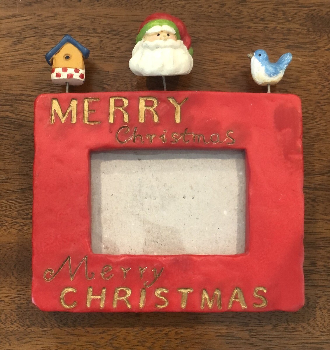 Vintage Christmas Santa Red Photo Picture Frame | eBay display picture 1
