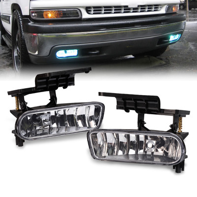 Find 99-02 CHEVY SILVERADO/00-06 TAHOE/SUBURBAN CRYSTAL HEAD LIGHTS FOG BLACK BUMPER In - Foto 7